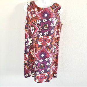 Floral Vintage Shift Dress - Size Large